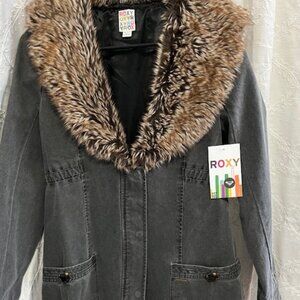 Roxy Fur Collar Coat